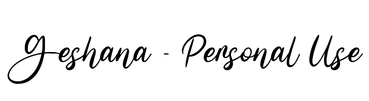 Geshana - Personal Use  font caratteri gratis