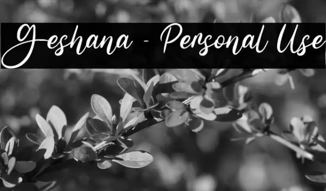 Geshana - Personal Use Font examples