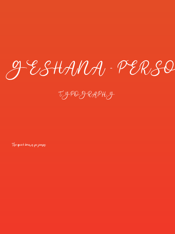Geshana - Personal Use Poster