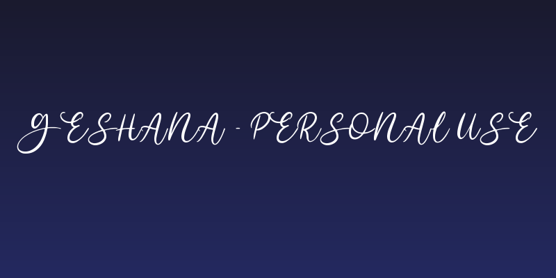 Geshana - Personal Use Social Header