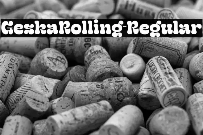 GeskaRolling-Regular Fuentes examples