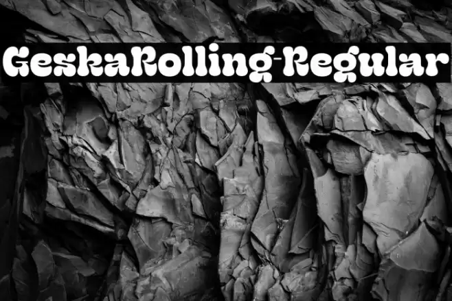 GeskaRolling-Regular Fuentes examples