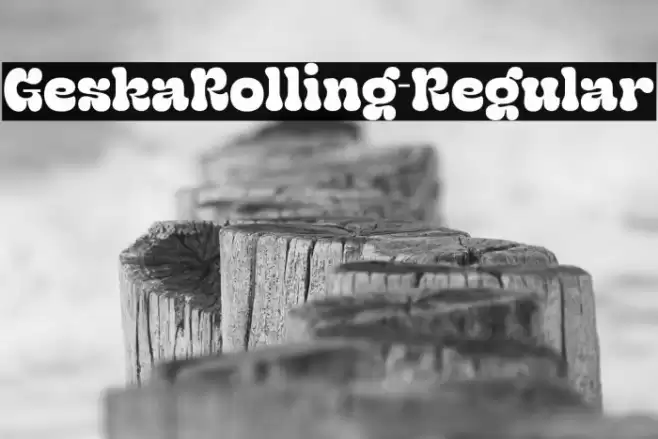 GeskaRolling-Regular Fuentes examples