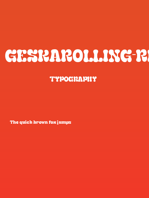 GeskaRolling-Regular Poster