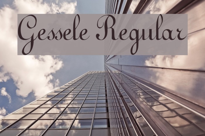 Gessele Regular Schriftart examples
