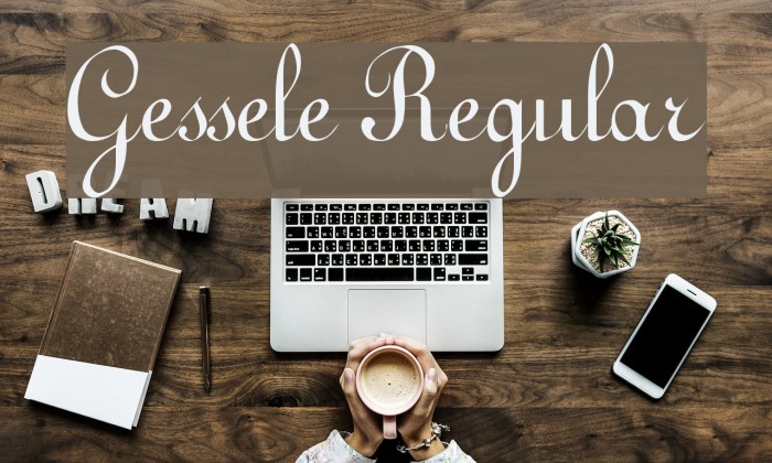 Gessele Regular Schriftart examples