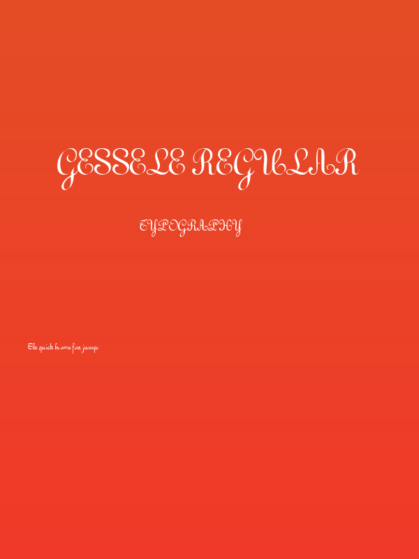 Gessele Regular Poster