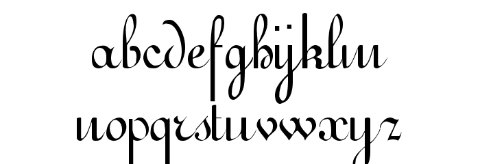 Gessele Regular Schriftart Kleinbuchstaben