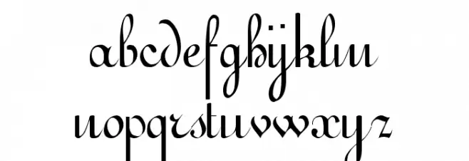 Gessele Regular Font LOWERCASE