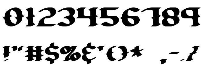 Gesture BRK Font OTHER CHARS