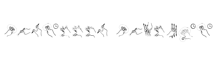 Gesture Glyphs Font
