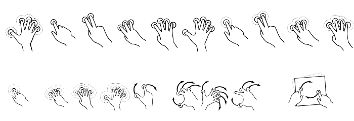 Gesture Glyphs Font Alte caractere