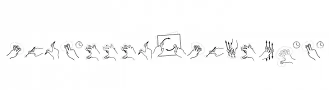 Gesture-Glyphs  Frei Schriftart Herunterladen