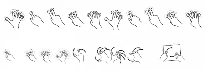 Gesture-Glyphs Font OTHER CHARS