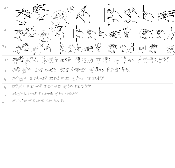 Gesture-Glyphs Waterfall