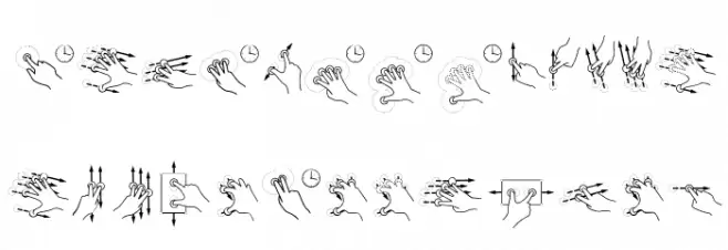 Gesture-Glyphs خط أحرف صغيرة