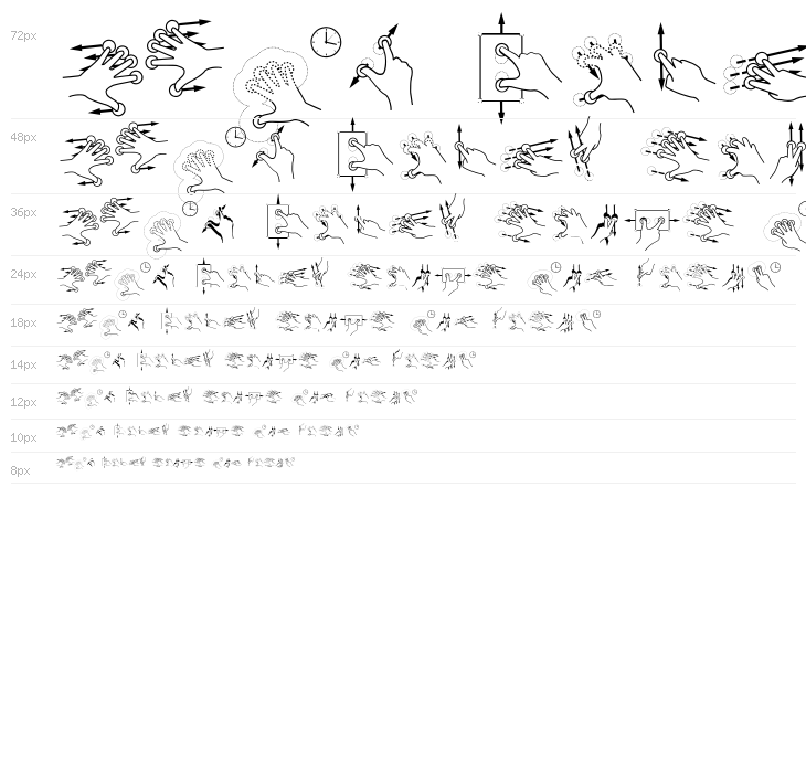 Gesture Glyphs Waterfall