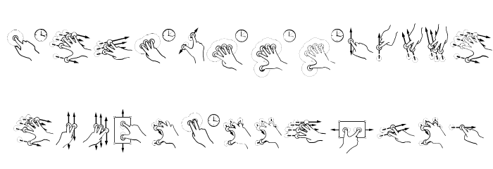 Gesture Glyphs Font Litere mici