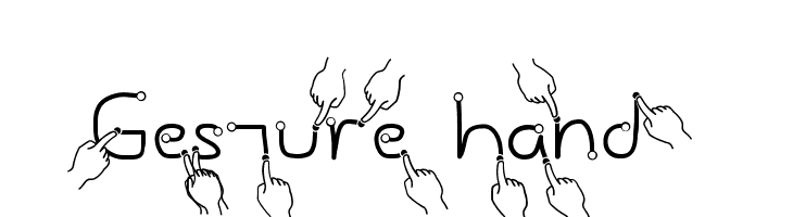 Gesture Hand  नि: शुल्क फ़ॉन्ट्स डाउनलोड