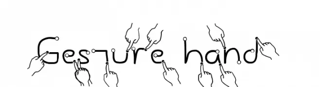 Gesture Hand  नि: शुल्क फ़ॉन्ट्स डाउनलोड