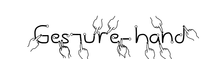 Gesture-Hand  font caratteri gratis