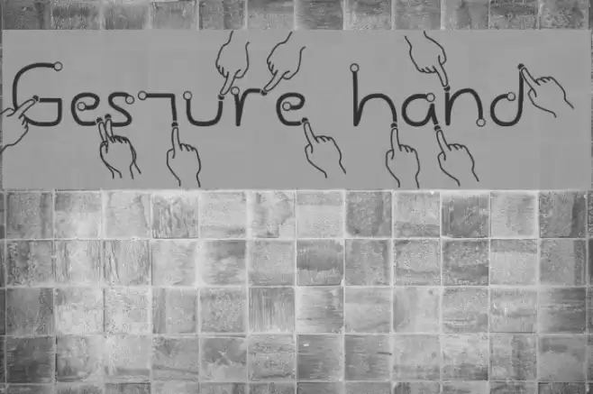 Gesture Hand Шрифта examples