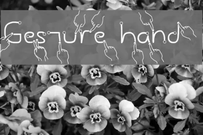 Gesture Hand Шрифта examples