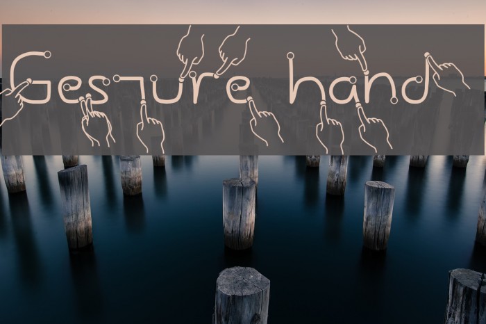 Gesture Hand Шрифта examples