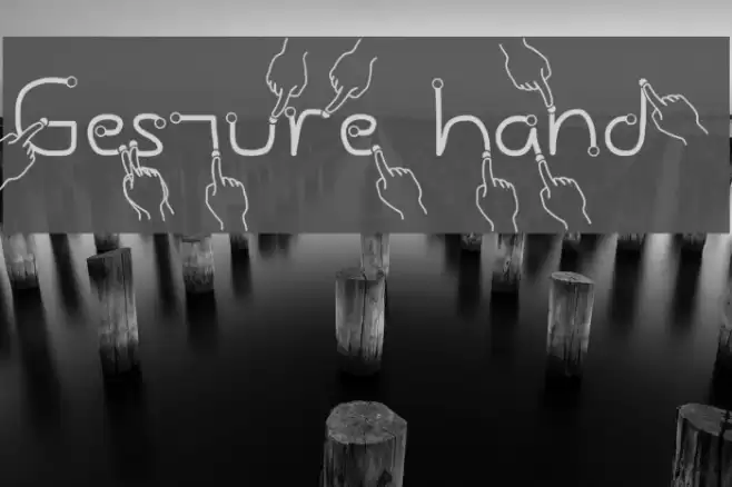 Gesture Hand Шрифта examples