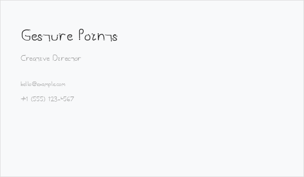 Gesture Points Business Card
