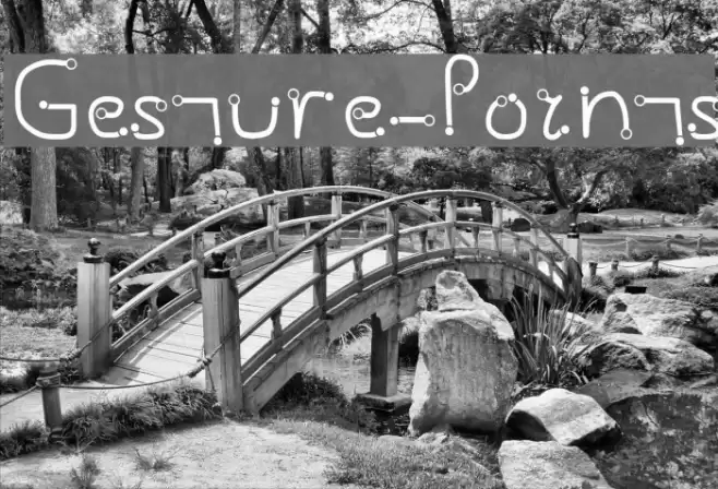 Gesture-Points Schriftart examples