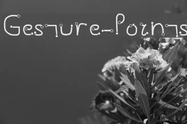 Gesture-Points Schriftart examples