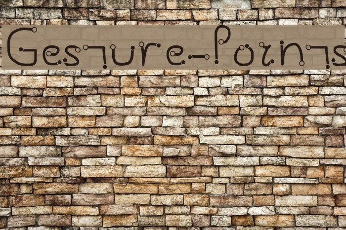 Gesture-Points Font examples