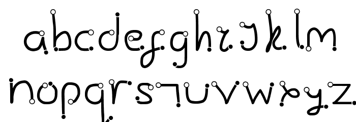 Gesture-Points Font LOWERCASE