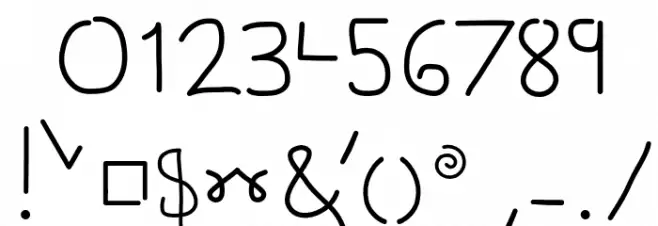 Gesture-Sans Font OTHER CHARS