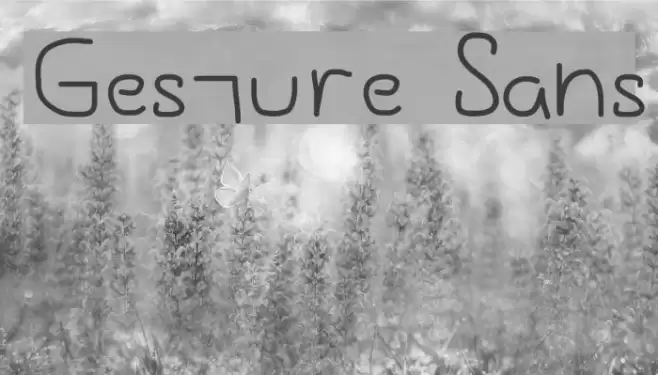 Gesture Sans Font examples