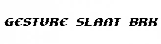 Gesture Slant BRK  Fuentes Gratis Descargar