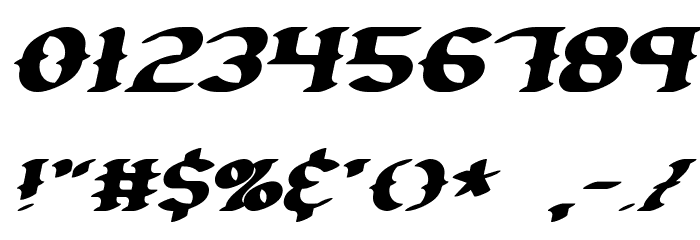Gesture Slant BRK Font OTHER CHARS