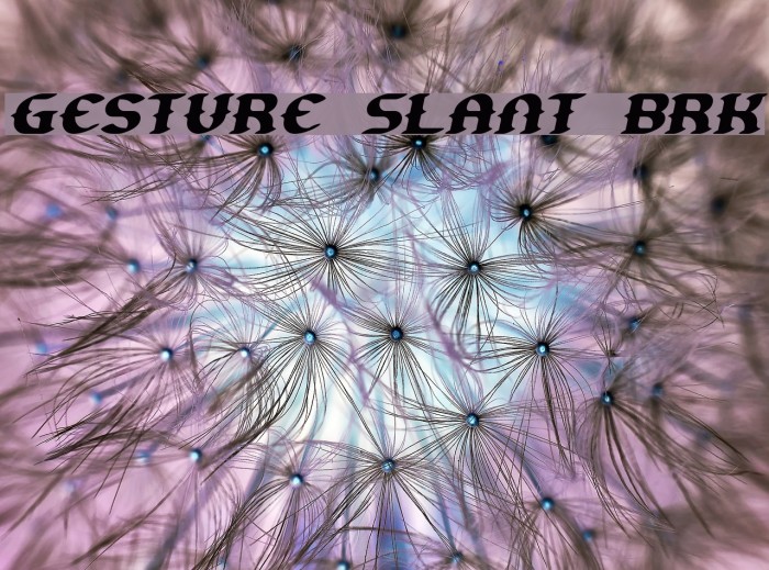 Gesture Slant BRK Font examples