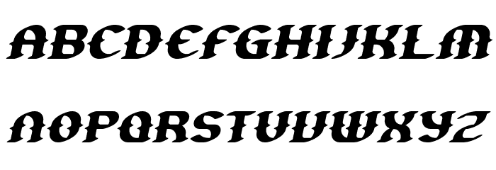Gesture Slant BRK Font LOWERCASE