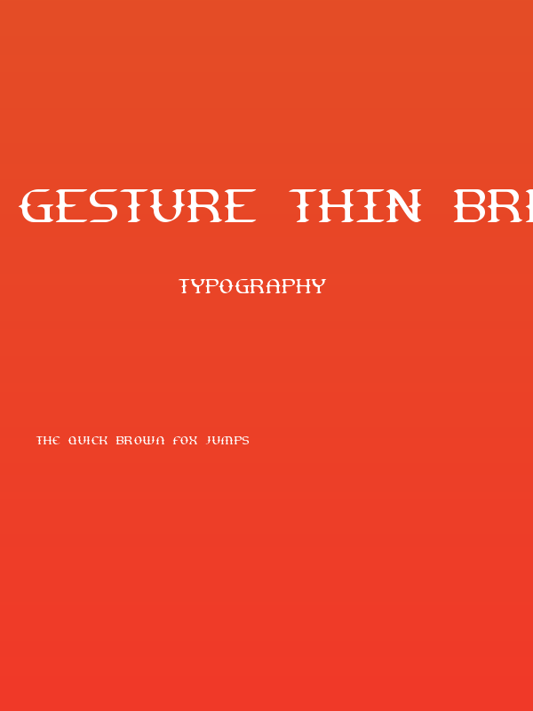 Gesture Thin BRK Poster