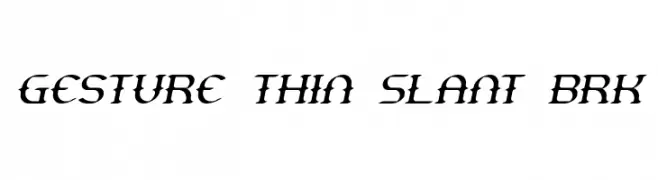 Gesture Thin Slant BRK  Fuentes Gratis Descargar