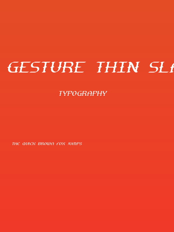 Gesture Thin Slant BRK Poster