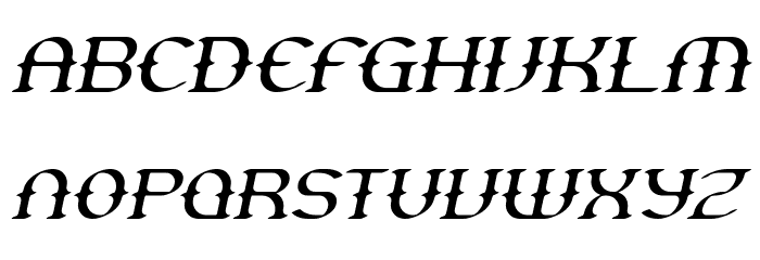 Gesture Thin Slant BRK Font LOWERCASE