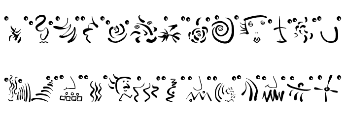 GesturesMK Font LOWERCASE