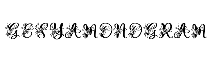 Gesya Monogram  免费字体下载