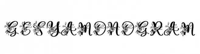 Gesya Monogram  नि: शुल्क फ़ॉन्ट्स डाउनलोड