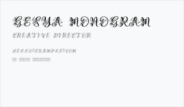 Gesya Monogram Business Card