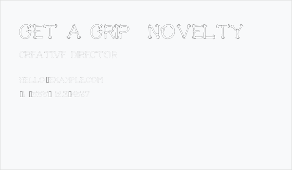 Get A Grip  Novelty Business Card