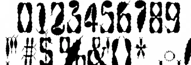 Get Burnt フォント その他の文字